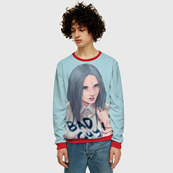 Свитшот мужской Billie Eilish: Bad Guy, цвет: 3D-красный — фото 2