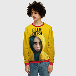 Свитшот мужской BILLIE EILISH: Yellow Girl, цвет: 3D-красный — фото 2