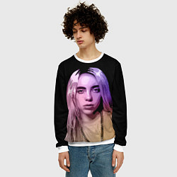 Свитшот мужской BILLIE EILISH: Violet Mood, цвет: 3D-белый — фото 2