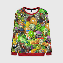 Свитшот мужской PLANTS VS ZOMBIES, цвет: 3D-красный