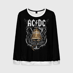 Свитшот мужской ACDC - hells bells, цвет: 3D-белый
