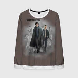 Свитшот мужской Sherlock, цвет: 3D-белый