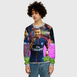 Свитшот мужской Килиан Мбаппе, цвет: 3D-меланж — фото 2