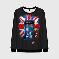 Свитшот мужской Doctor Who: Bad Wolf, цвет: 3D-черный