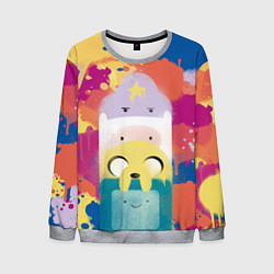 Свитшот мужской Adventure Time, цвет: 3D-меланж