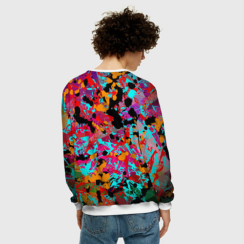 Мужской свитшот Руки Вверх / 3D-Белый – фото 4