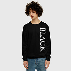 Свитшот мужской Чёрная футболка с текстом, цвет: 3D-черный — фото 2