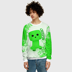 Свитшот мужской MINECRAFT CREEPER, цвет: 3D-белый — фото 2