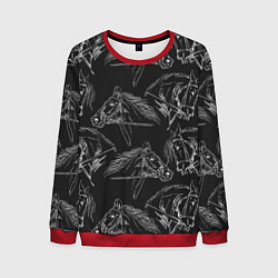 Свитшот мужской Кони, цвет: 3D-красный