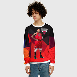 Свитшот мужской Chicago Bulls, цвет: 3D-белый — фото 2