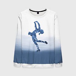 Свитшот мужской Фигурное катание, цвет: 3D-белый