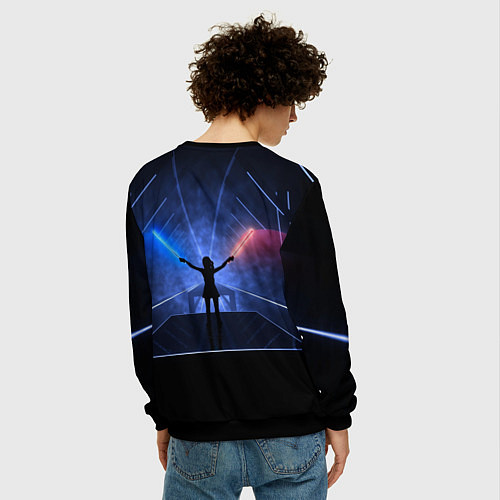 Мужской свитшот Beat Saber / 3D-Черный – фото 4