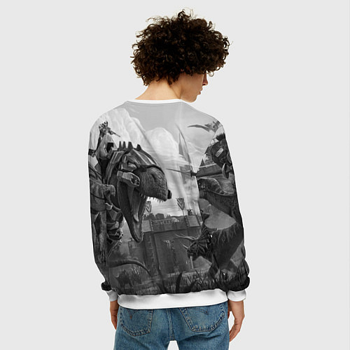 Мужской свитшот Ark Survival Evolved / 3D-Белый – фото 4