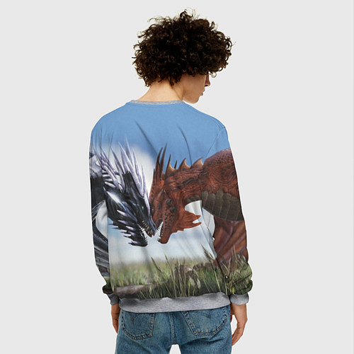 Мужской свитшот Ark Survival Evolved / 3D-Меланж – фото 4