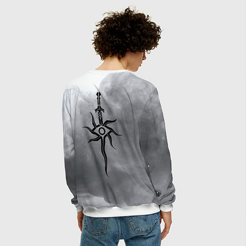 Мужской свитшот Dragon Age / 3D-Белый – фото 4