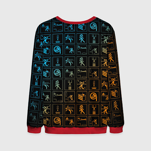 Мужской свитшот PORTAL / 3D-Красный – фото 2