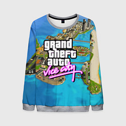 Свитшот мужской GRAND THEFT AUTO:VICE CITY, цвет: 3D-меланж