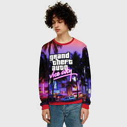 Свитшот мужской Grand Theft Auto Vice City, цвет: 3D-красный — фото 2