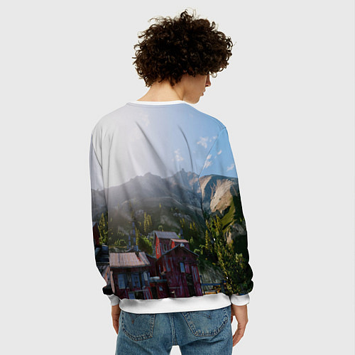 Мужской свитшот GTA Online / 3D-Белый – фото 4