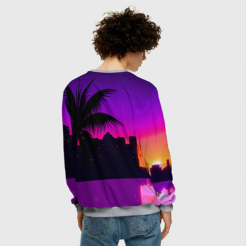 Мужской свитшот GTA:VICE CITY / 3D-Меланж – фото 4