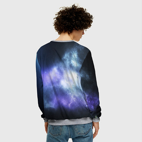Мужской свитшот ГОЛУБОЕ НЕБО / 3D-Меланж – фото 4