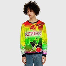 Свитшот мужской Роблокс, цвет: 3D-черный — фото 2