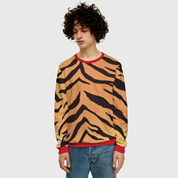 Свитшот мужской Тигриный камуфляж, цвет: 3D-красный — фото 2
