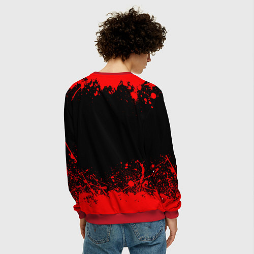 Мужской свитшот АНАРХИЯ / 3D-Красный – фото 4