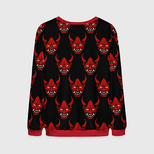 Мужской свитшот Маски Они / 3D-Красный – фото 2