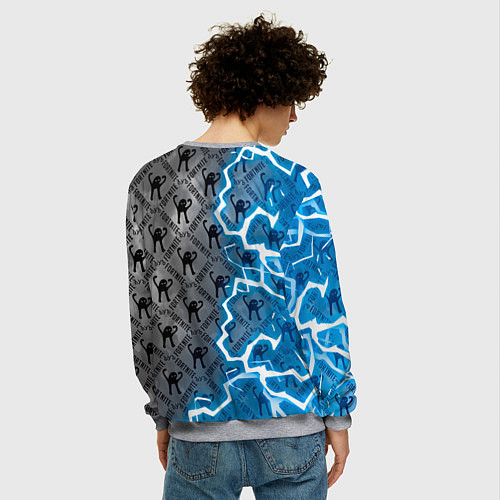 Мужской свитшот ЪУЪ FORTNITE / 3D-Меланж – фото 4
