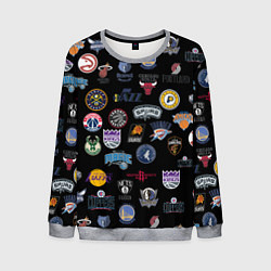 Свитшот мужской NBA Pattern, цвет: 3D-меланж
