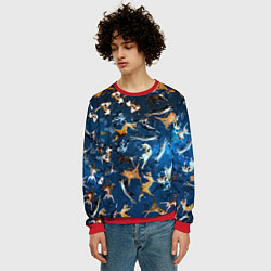 Свитшот мужской Космические коты, цвет: 3D-красный — фото 2