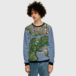 Свитшот мужской San andreas, цвет: 3D-черный — фото 2