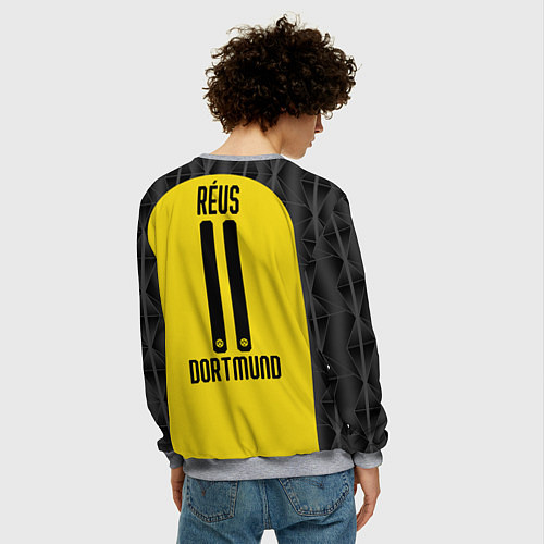 Мужской свитшот Reus home UEFA 19-20 / 3D-Меланж – фото 4