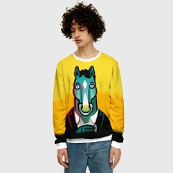 Свитшот мужской BoJack Horseman, цвет: 3D-белый — фото 2