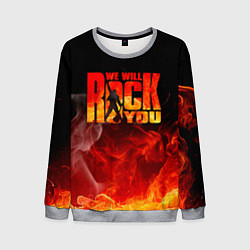 Свитшот мужской Queen - We Will Rock You, цвет: 3D-меланж