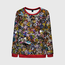 Свитшот мужской FNaF стикербомбинг, цвет: 3D-красный