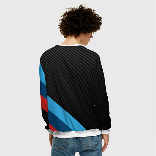 Мужской свитшот BMW M PERFORMANCE / 3D-Белый – фото 4