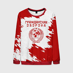 Свитшот мужской Гражданская оборона, цвет: 3D-красный