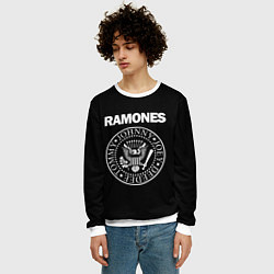 Свитшот мужской RAMONES, цвет: 3D-белый — фото 2