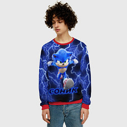 Свитшот мужской SONIC, цвет: 3D-красный — фото 2