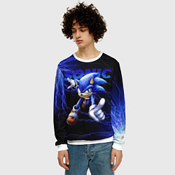 Свитшот мужской SONIC, цвет: 3D-белый — фото 2
