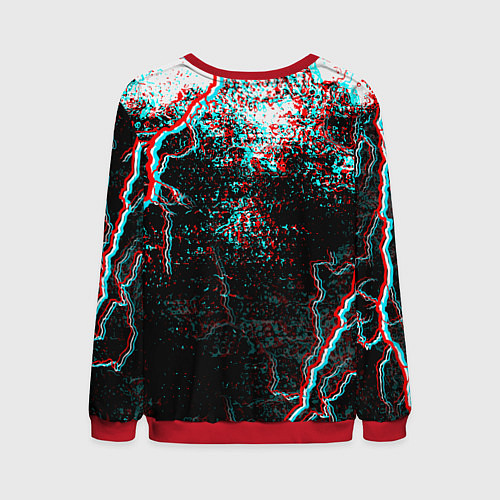 Мужской свитшот DOOM ETERNAL GLITCH / 3D-Красный – фото 2