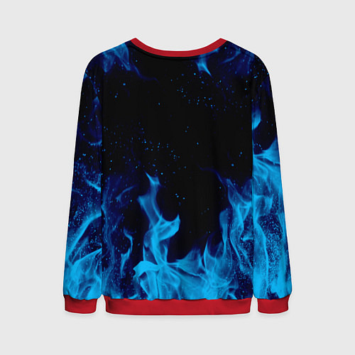 Мужской свитшот СИНИЙ ОГОНЬ / 3D-Красный – фото 2