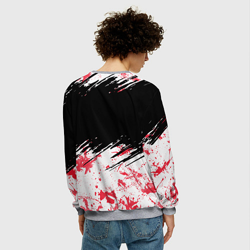 Мужской свитшот Кровосток / 3D-Меланж – фото 4
