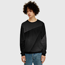 Свитшот мужской МЕТАЛЛИЧЕСКИЕ ПОЛОСЫ, цвет: 3D-черный — фото 2