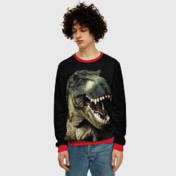 Свитшот мужской Динозавр T-Rex, цвет: 3D-красный — фото 2