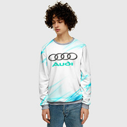 Свитшот мужской Audi, цвет: 3D-меланж — фото 2