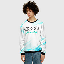 Свитшот мужской Audi, цвет: 3D-черный — фото 2
