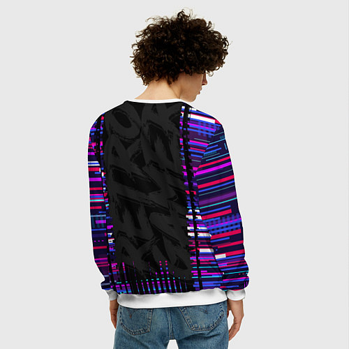 Мужской свитшот RETROGAMER3D47 / 3D-Белый – фото 4